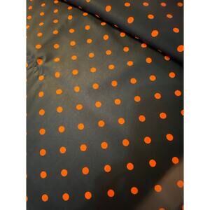 DAVID TEXTILES Black Orange Polka Dots Cotton BTHY Fabric HALLOWEEN Fall Dot